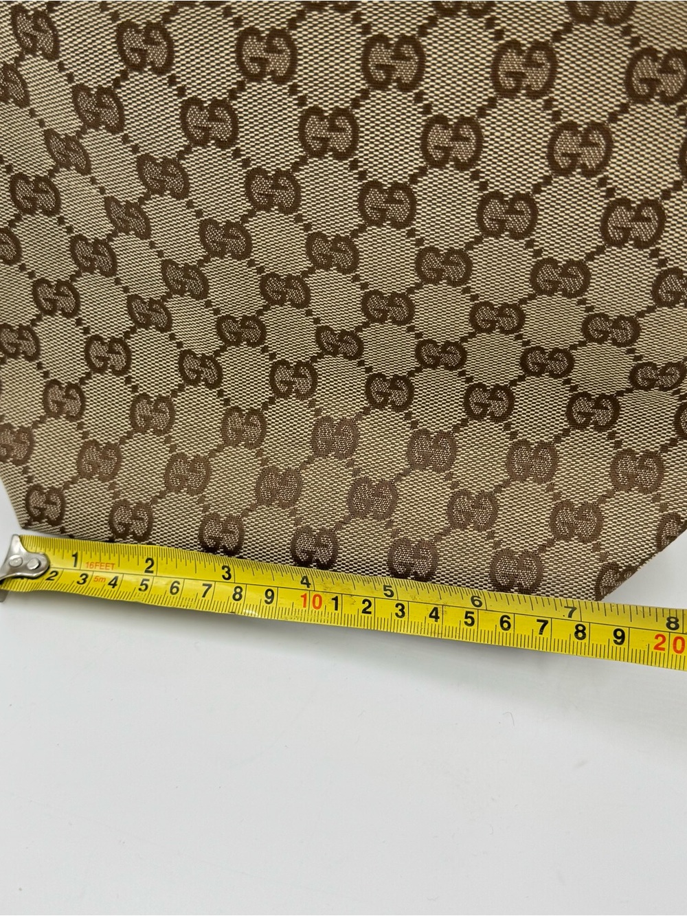 Gucci Beige & Brown GG Canvas Shoulder Tote - Picture 10 of 11